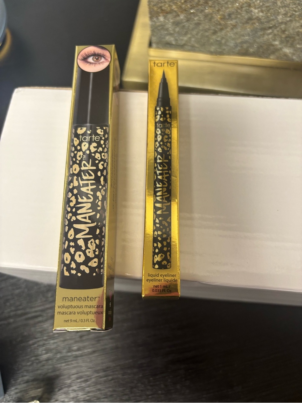 Tarte full size 16hr Maneater  Mascara & Waterproof Liquid Eyeliner Duo — black